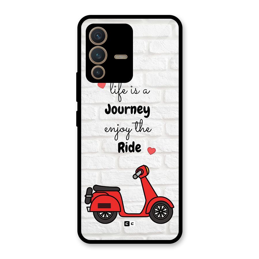 Life Is A Journey Glass Back Case for Vivo V23 5G