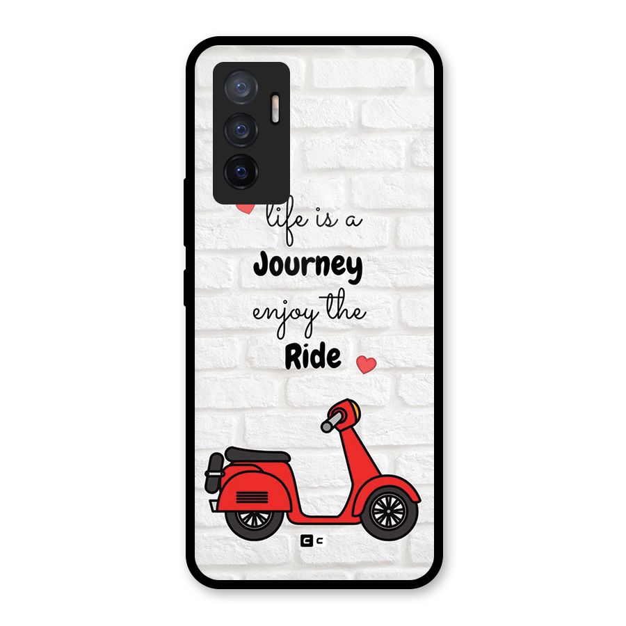 Life Is A Journey Glass Back Case for Vivo V23e