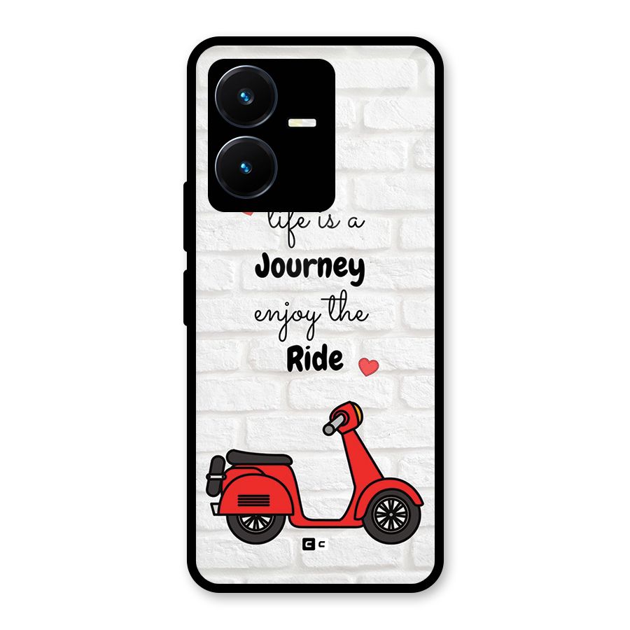Life Is A Journey Glass Back Case for Vivo Y22s