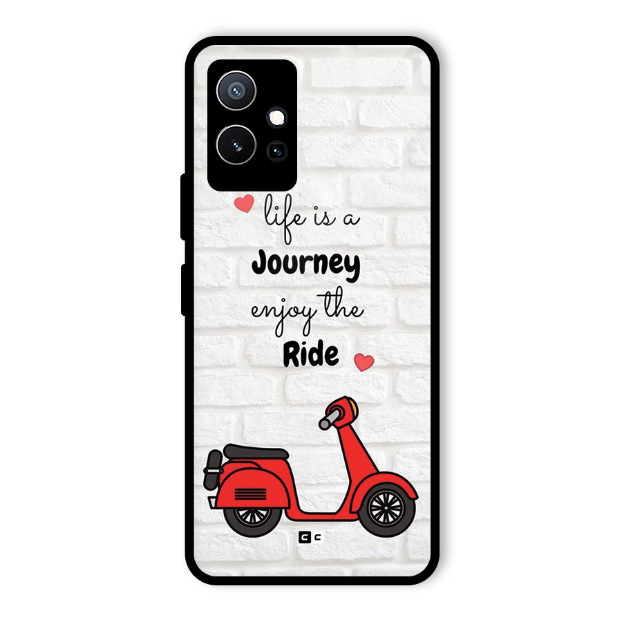 Life Is A Journey Glass Back Case for Vivo Y75 5G