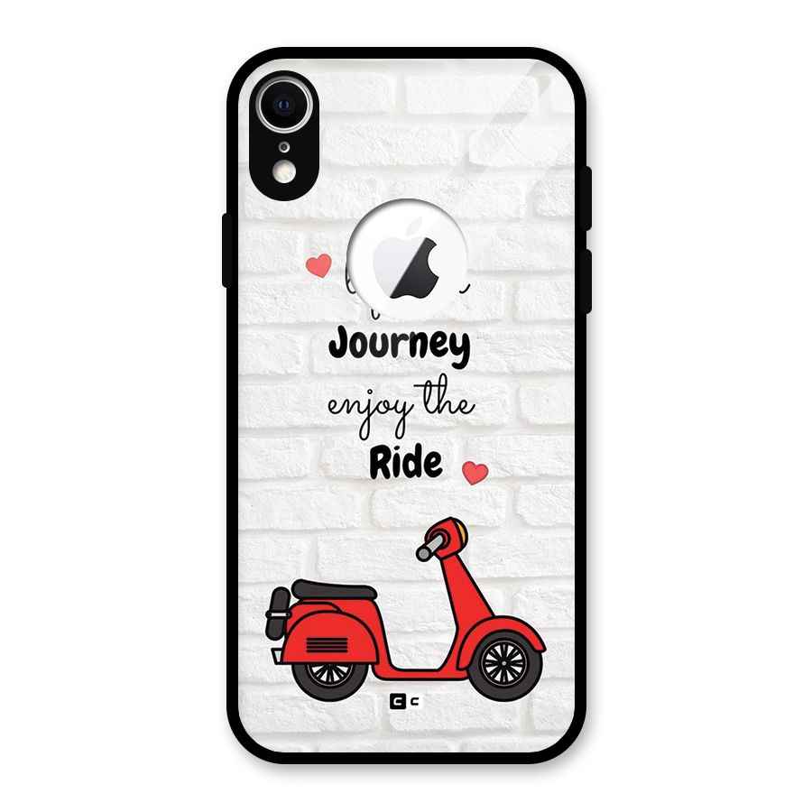 Life Is A Journey Glass Back Case for iPhone XR Logo Cut