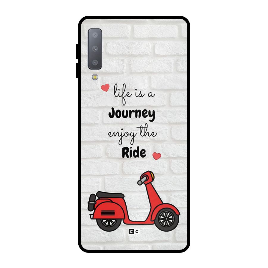 Life Is A Journey Metal Back Case for Galaxy A7 (2018)