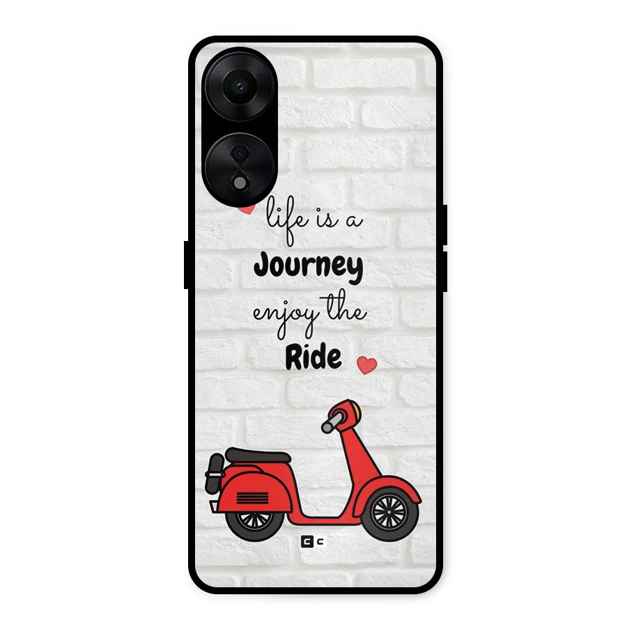 Life Is A Journey Metal Back Case for Oppo A78 5G