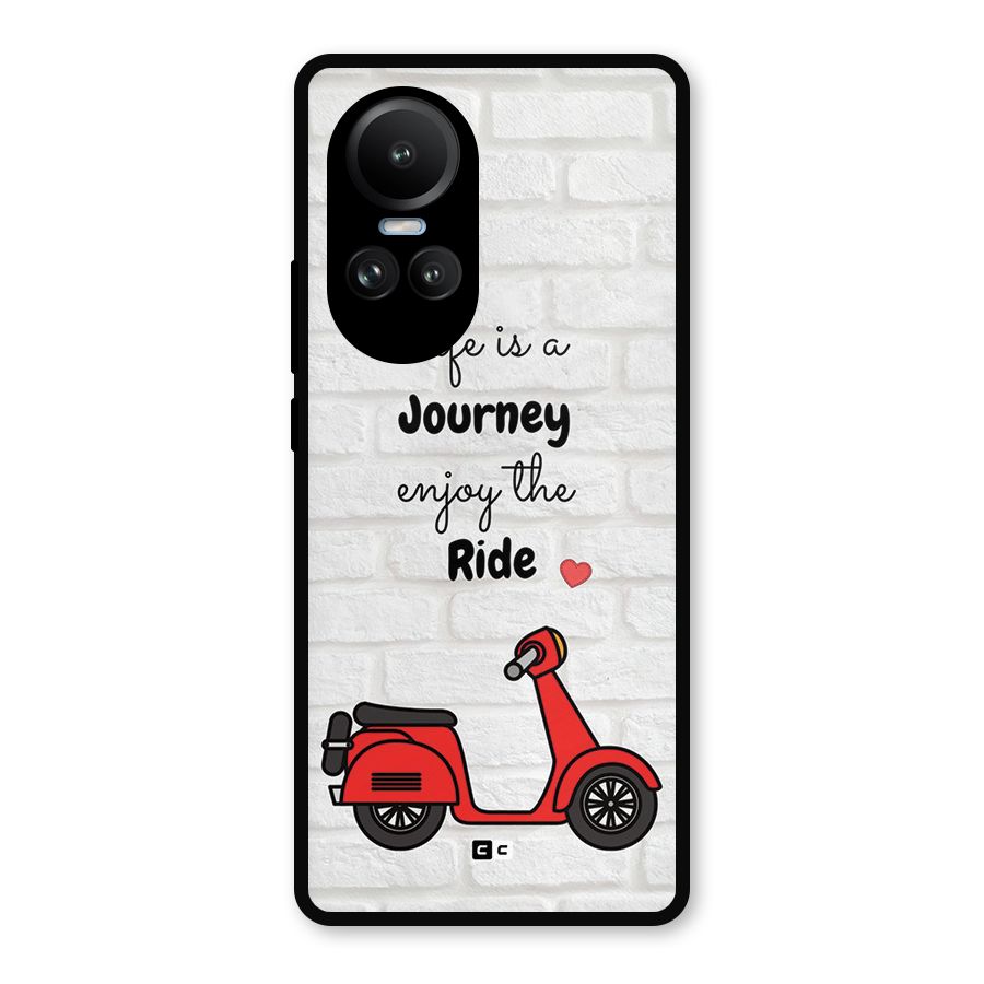 Life Is A Journey Metal Back Case for Oppo Reno10 Pro
