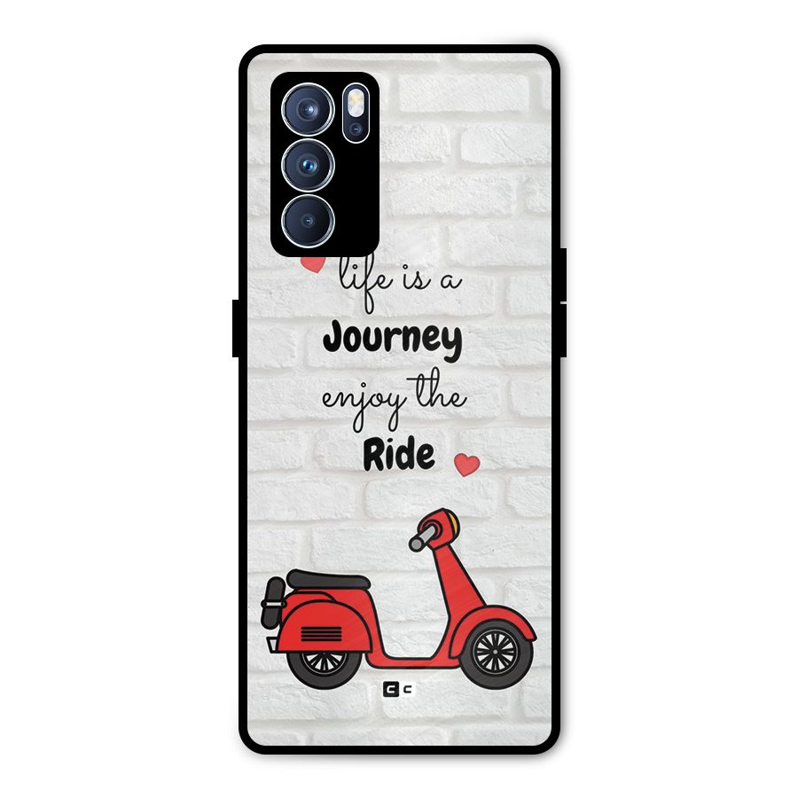 Life Is A Journey Metal Back Case for Oppo Reno6 Pro 5G