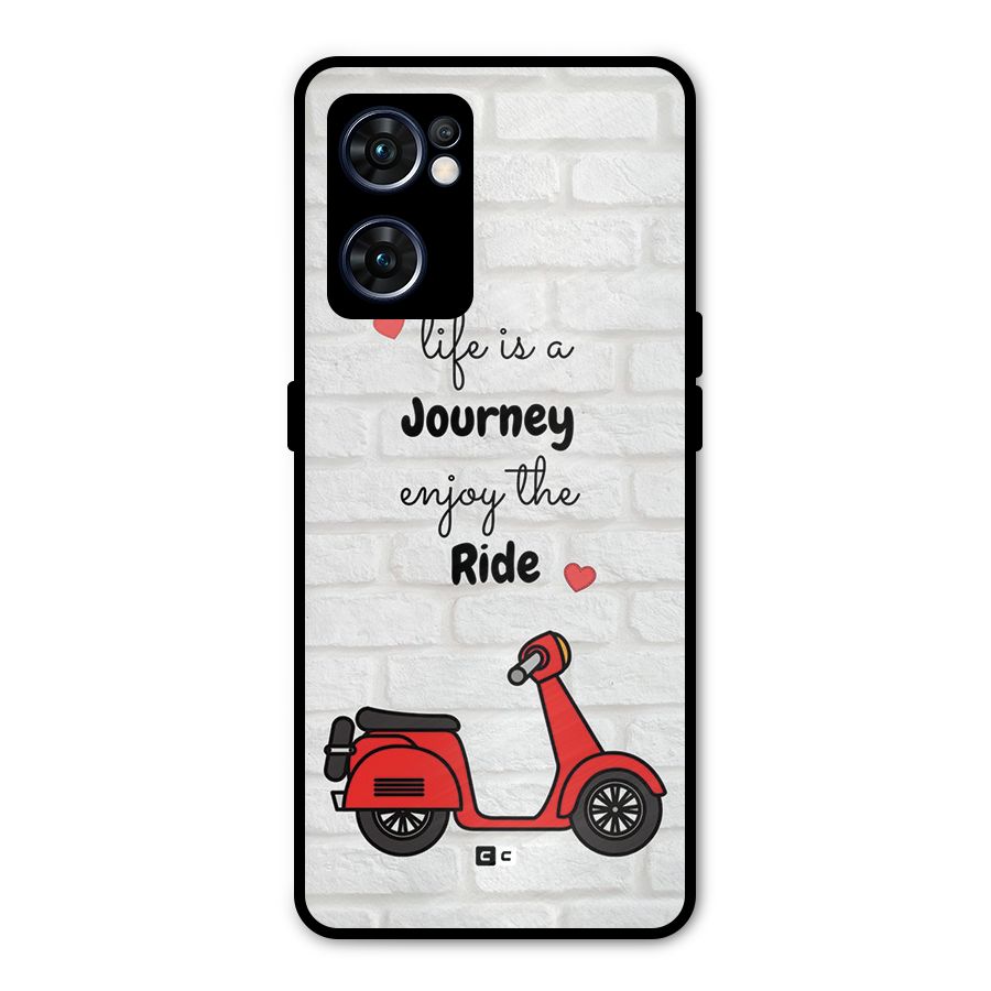 Life Is A Journey Metal Back Case for Oppo Reno7 5G
