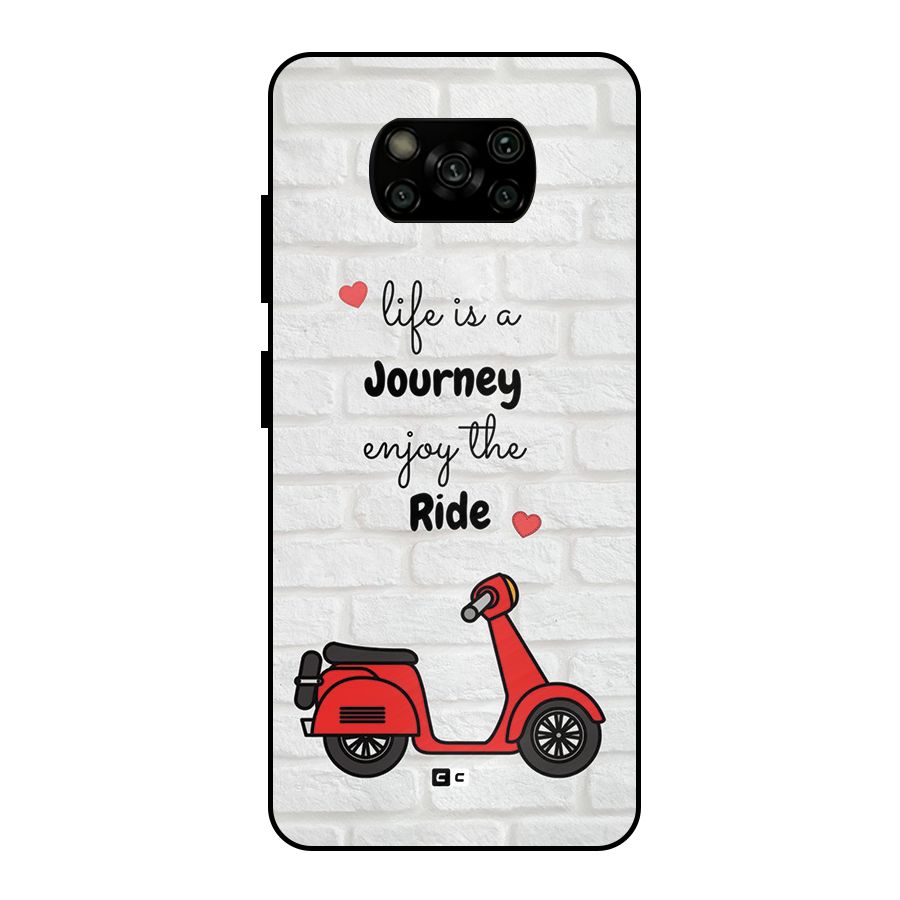 Life Is A Journey Metal Back Case for Poco X3