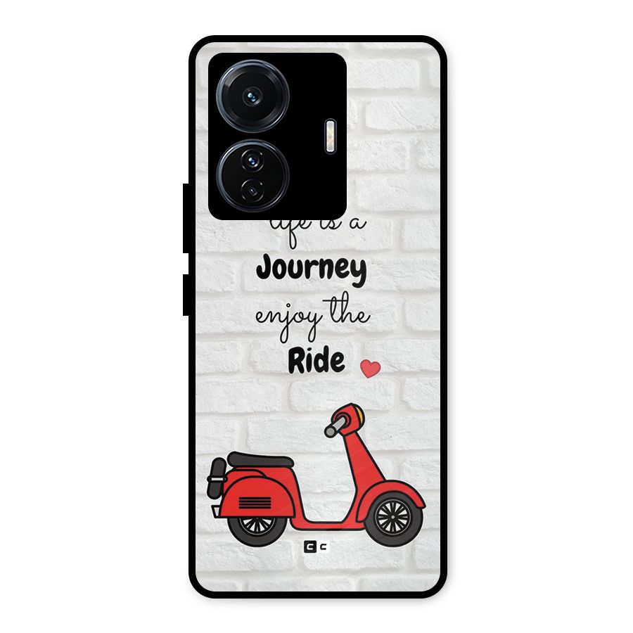 Life Is A Journey Metal Back Case for Vivo T1 Pro