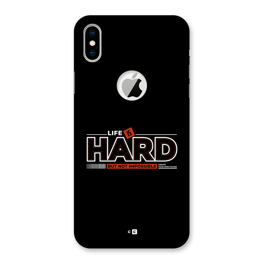 Life Is Hard Back Case for iPhone XS Logo Cut
