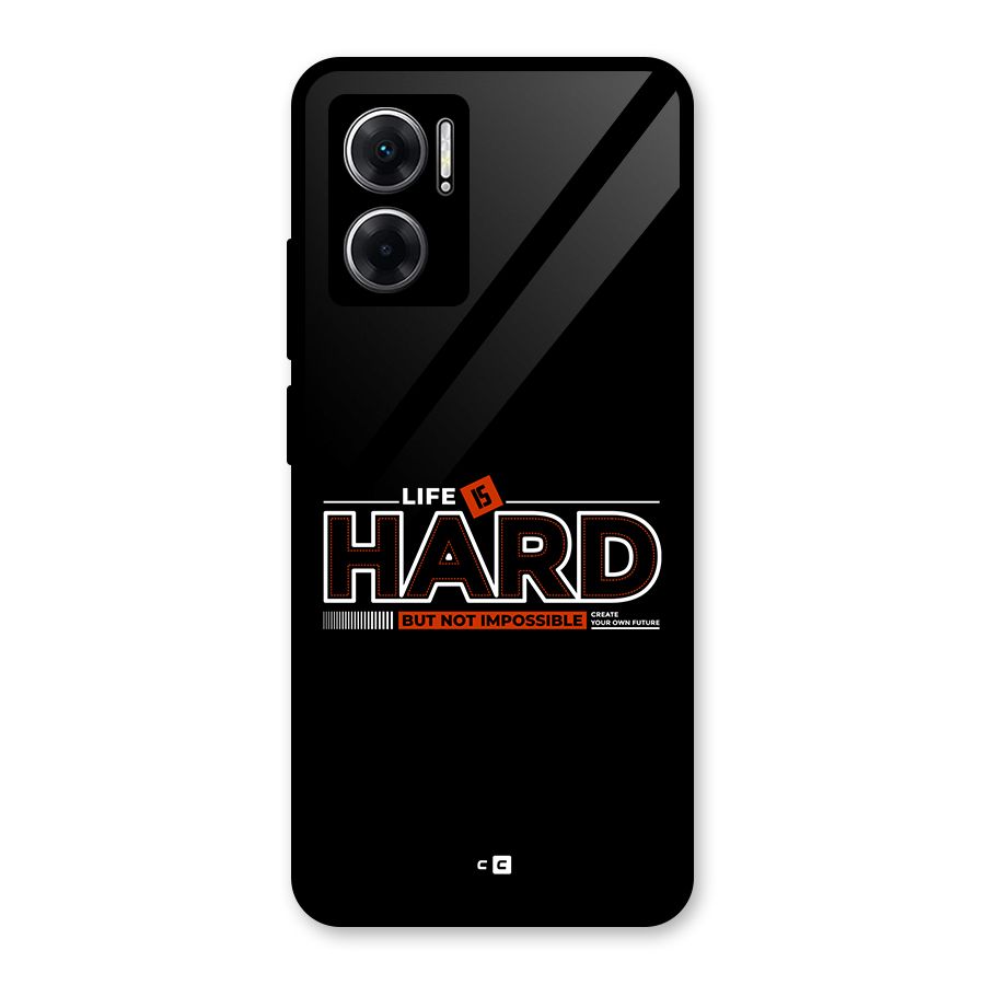 Life Is Hard Glass Back Case for Redmi 11 Prime 5G