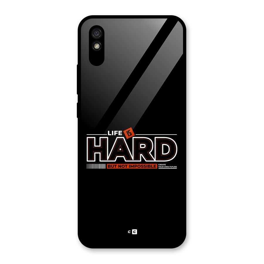 Life Is Hard Glass Back Case for Redmi 9A