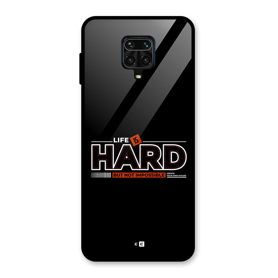 Life Is Hard Glass Back Case for Redmi Note 9 Pro