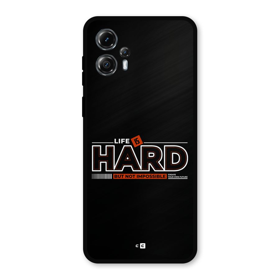 Life Is Hard Metal Back Case for Moto G13