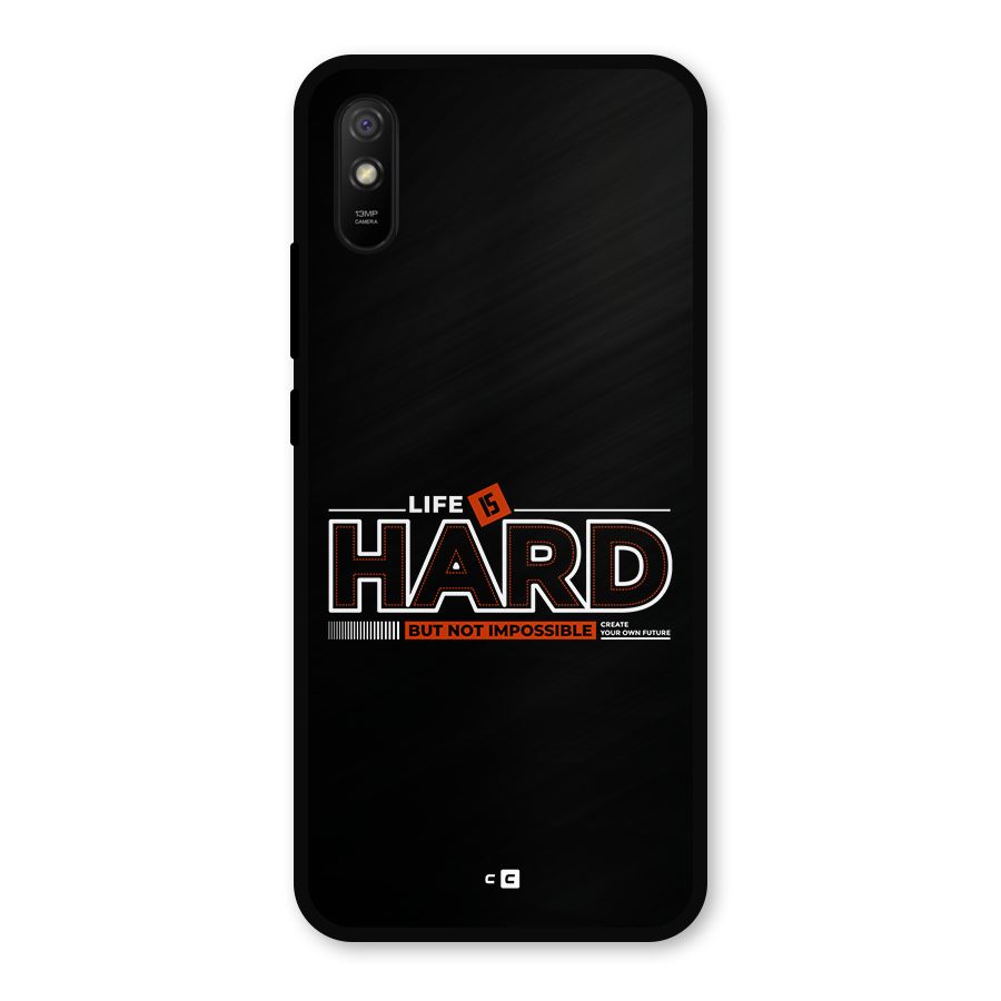Life Is Hard Metal Back Case for Redmi 9i