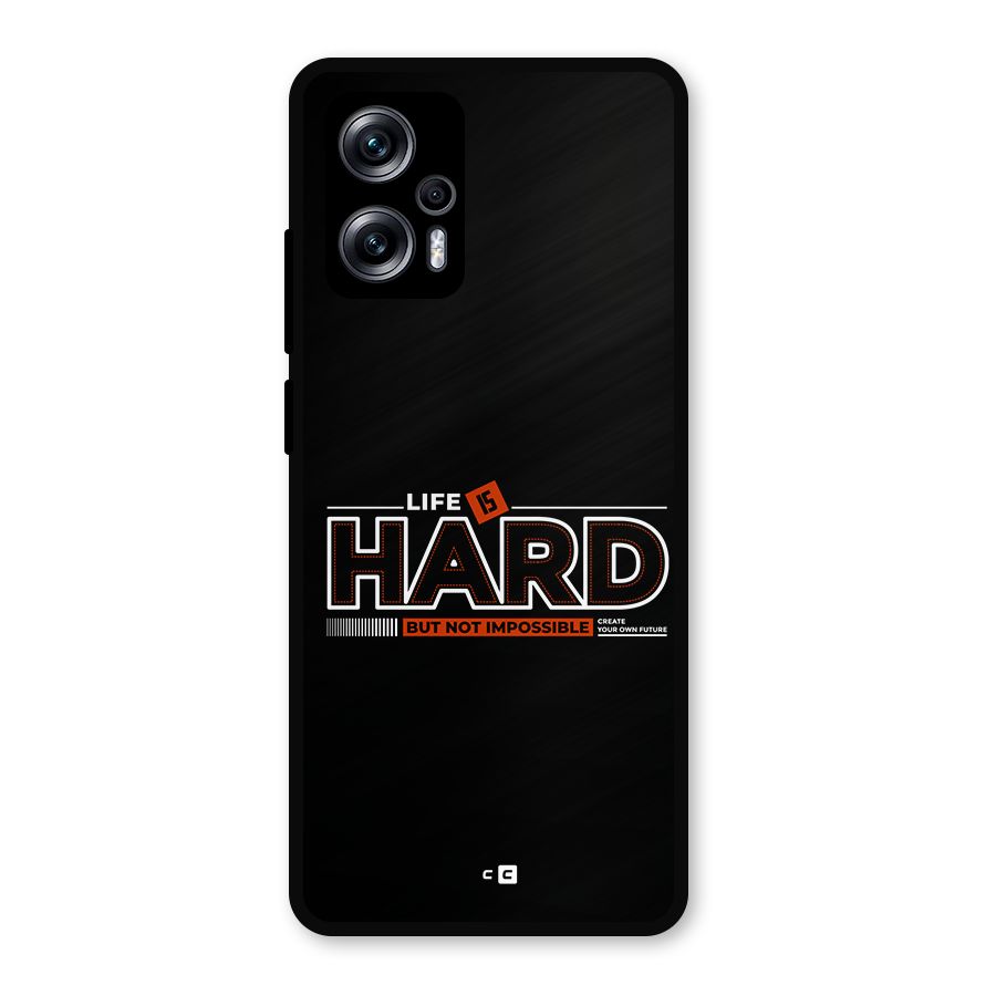 Life Is Hard Metal Back Case for Redmi K50i