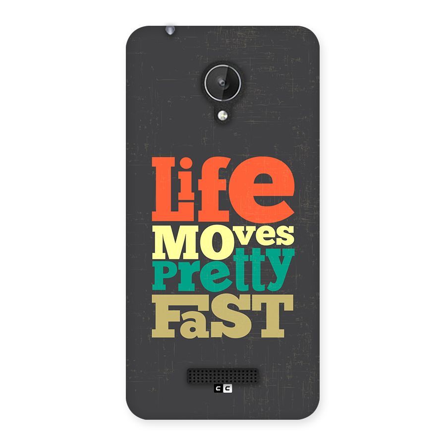 Life Moves Fast Back Case for Canvas Spark Q380