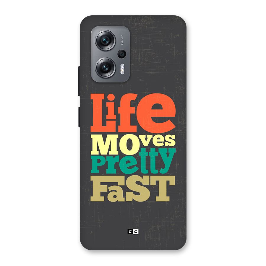 Life Moves Fast Back Case for Redmi K50i