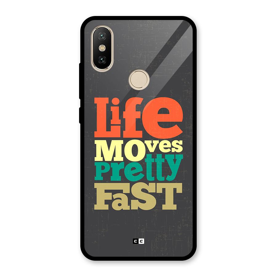 Life Moves Fast Glass Back Case for Redmi A2