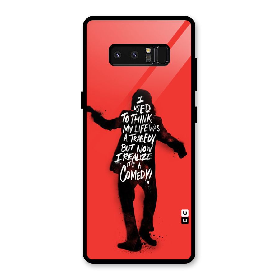 Life Tragedy Comedy Glass Back Case for Galaxy Note 8