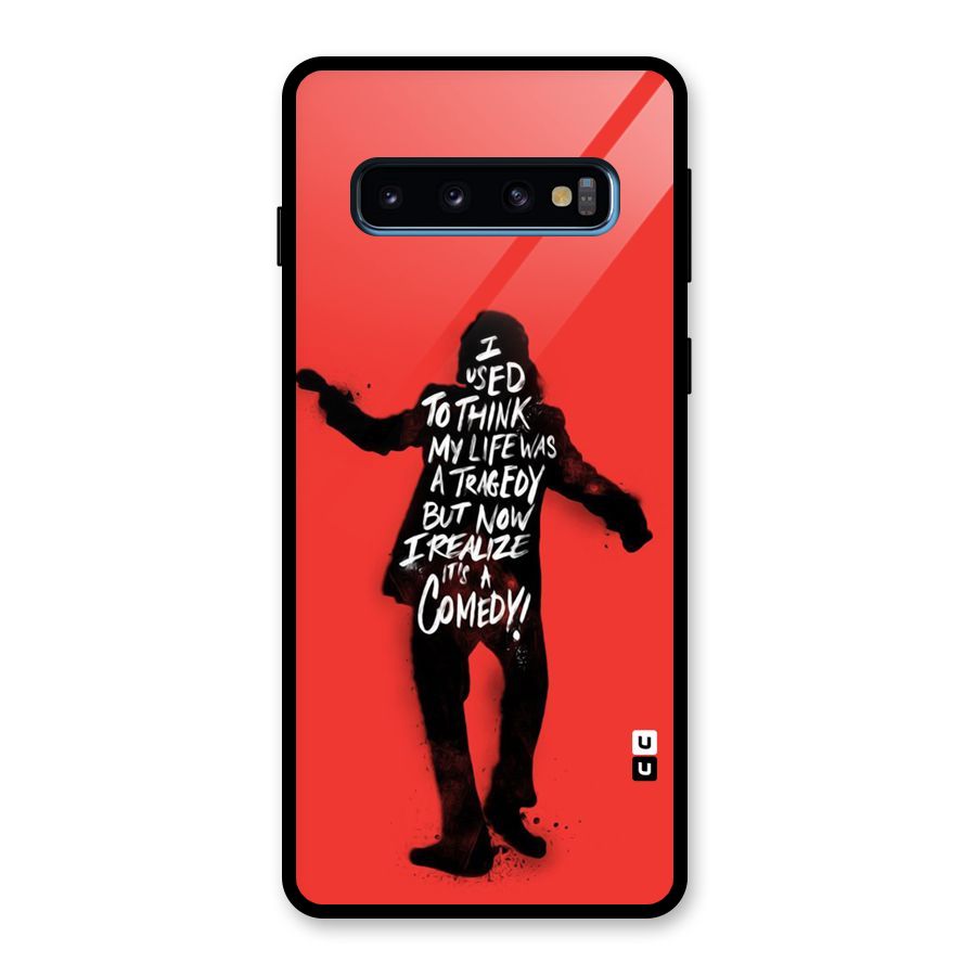 Life Tragedy Comedy Glass Back Case for Galaxy S10