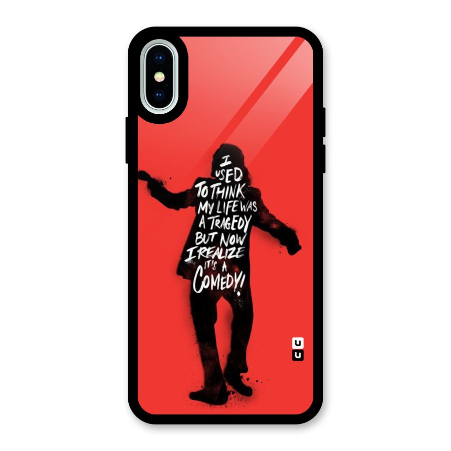 Life Tragedy Comedy Glass Back Case for iPhone X