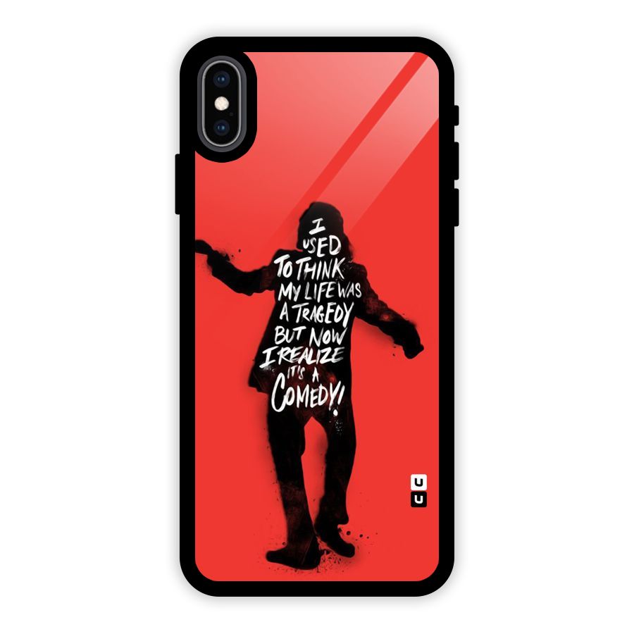Life Tragedy Comedy Glass Back Case for iPhone XS Max