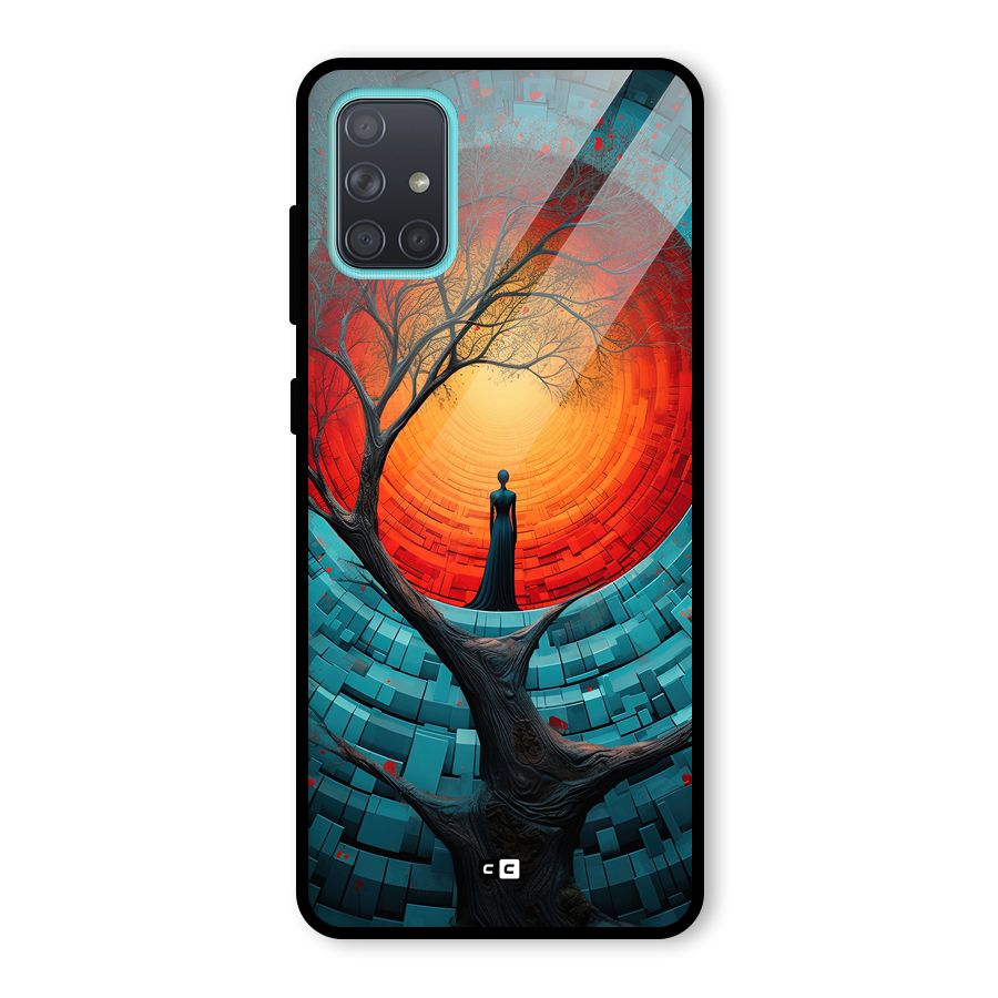 Life Tree Glass Back Case for Galaxy A71