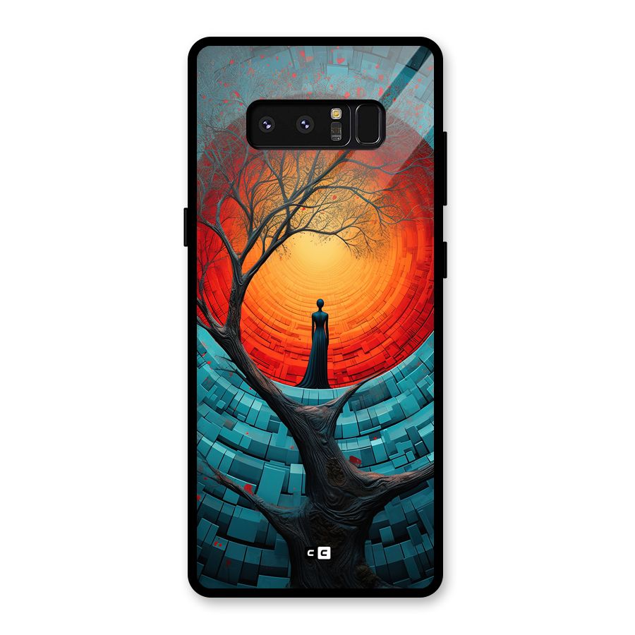Life Tree Glass Back Case for Galaxy Note 8