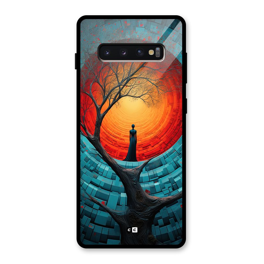 Life Tree Glass Back Case for Galaxy S10 Plus