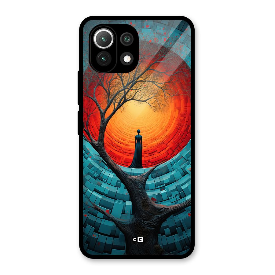 Life Tree Glass Back Case for Mi 11 Lite