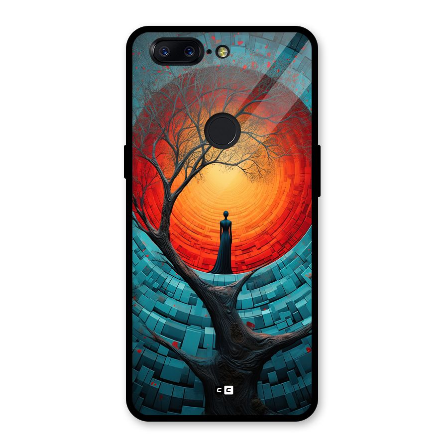Life Tree Glass Back Case for OnePlus 5T