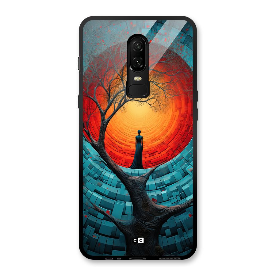 Life Tree Glass Back Case for OnePlus 6