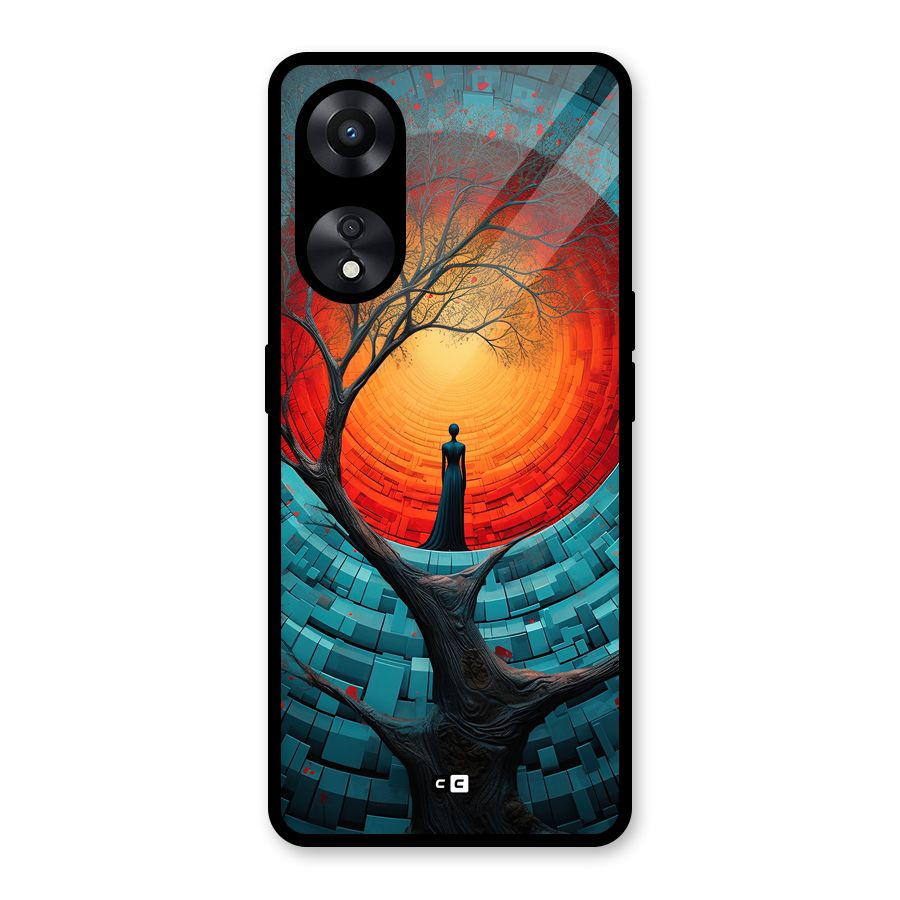 Life Tree Glass Back Case for Oppo A78