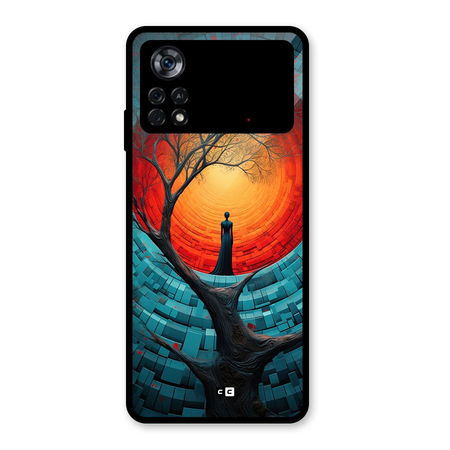 Life Tree Glass Back Case for Poco X4 Pro 5G