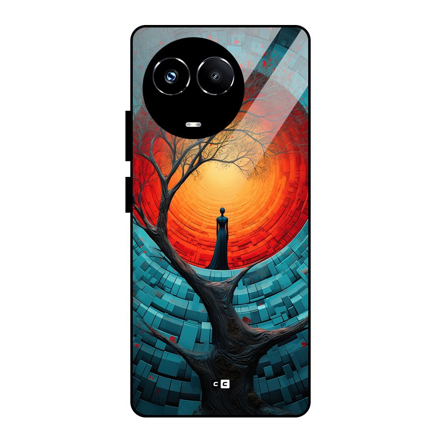 Life Tree Glass Back Case for Realme 11X