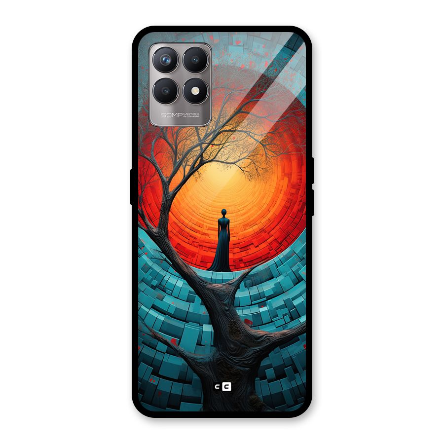 Life Tree Glass Back Case for Realme 8i