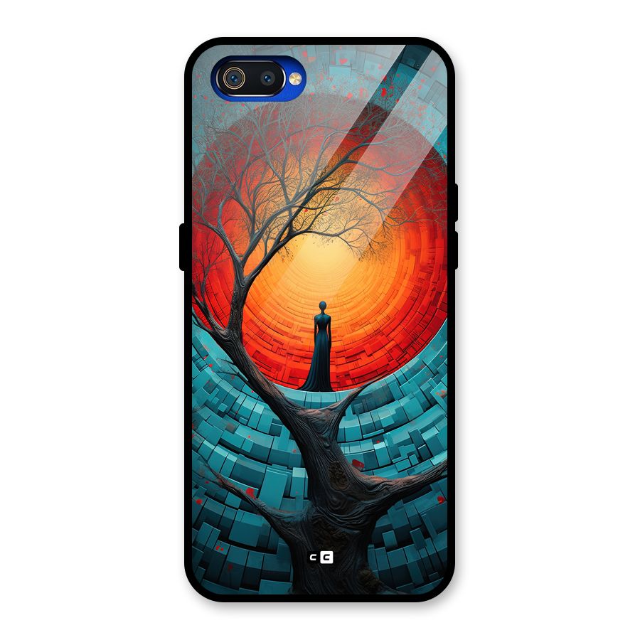Life Tree Glass Back Case for Realme C2