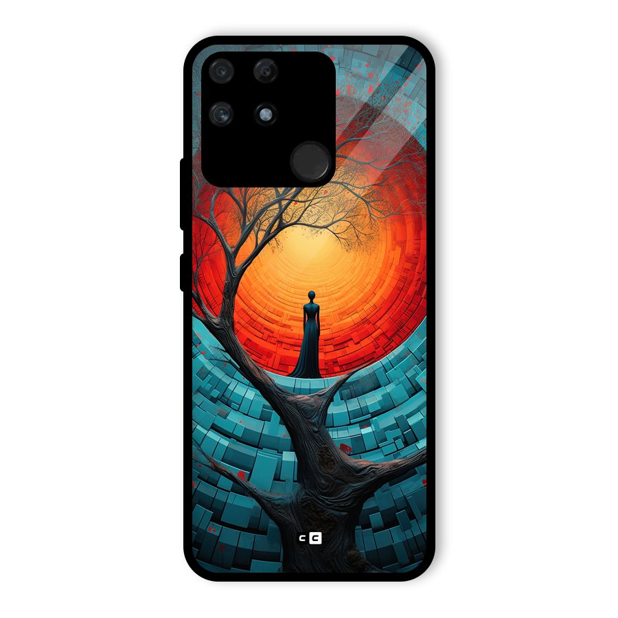 Life Tree Glass Back Case for Realme Narzo 50A