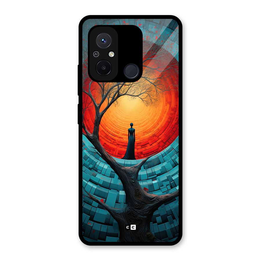 Life Tree Glass Back Case for Redmi 12C