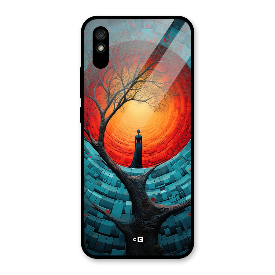 Life Tree Glass Back Case for Redmi 9A