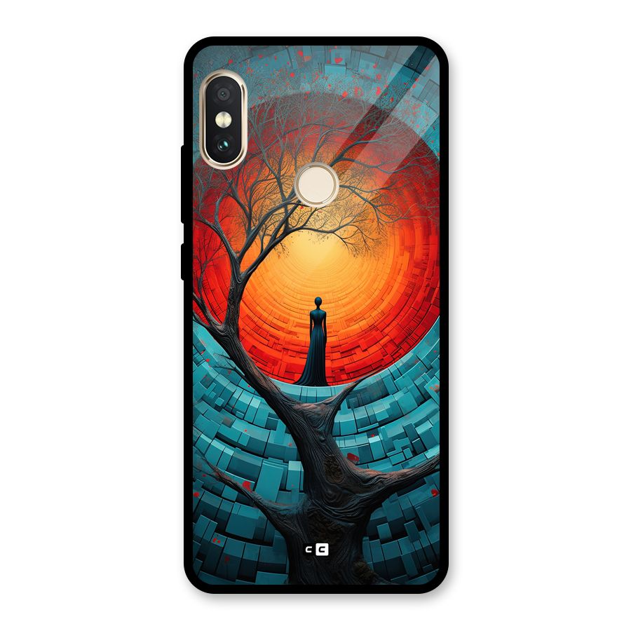 Life Tree Glass Back Case for Redmi Note 5 Pro
