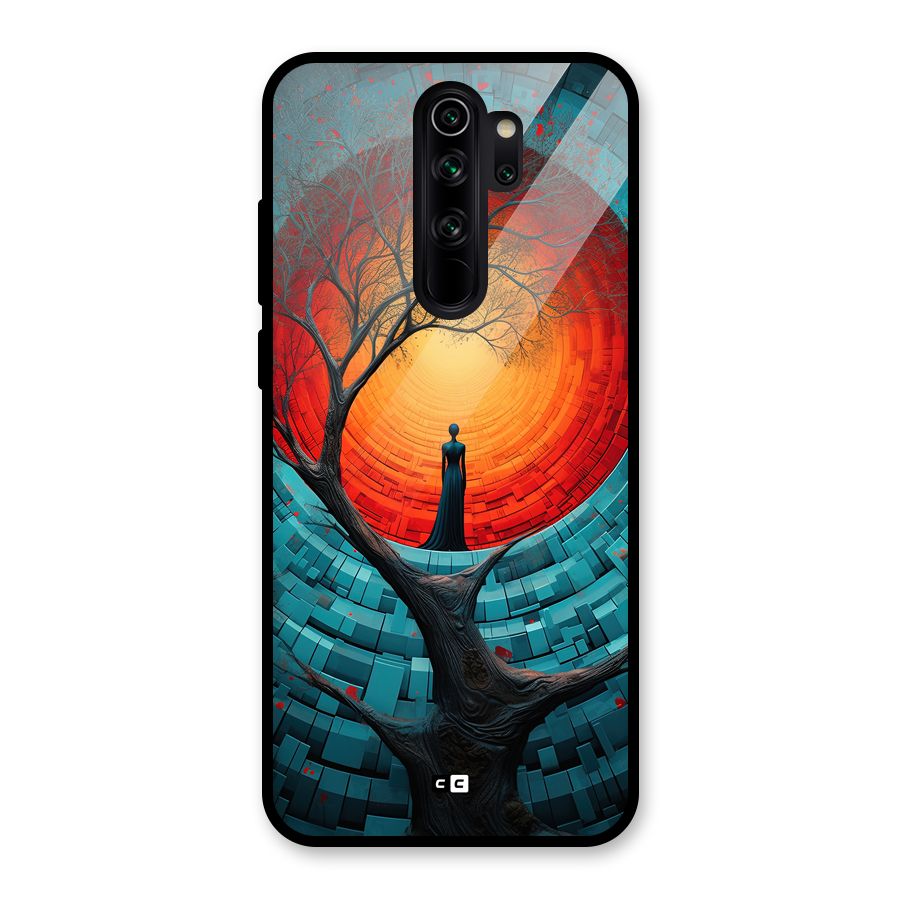 Life Tree Glass Back Case for Redmi Note 8 Pro