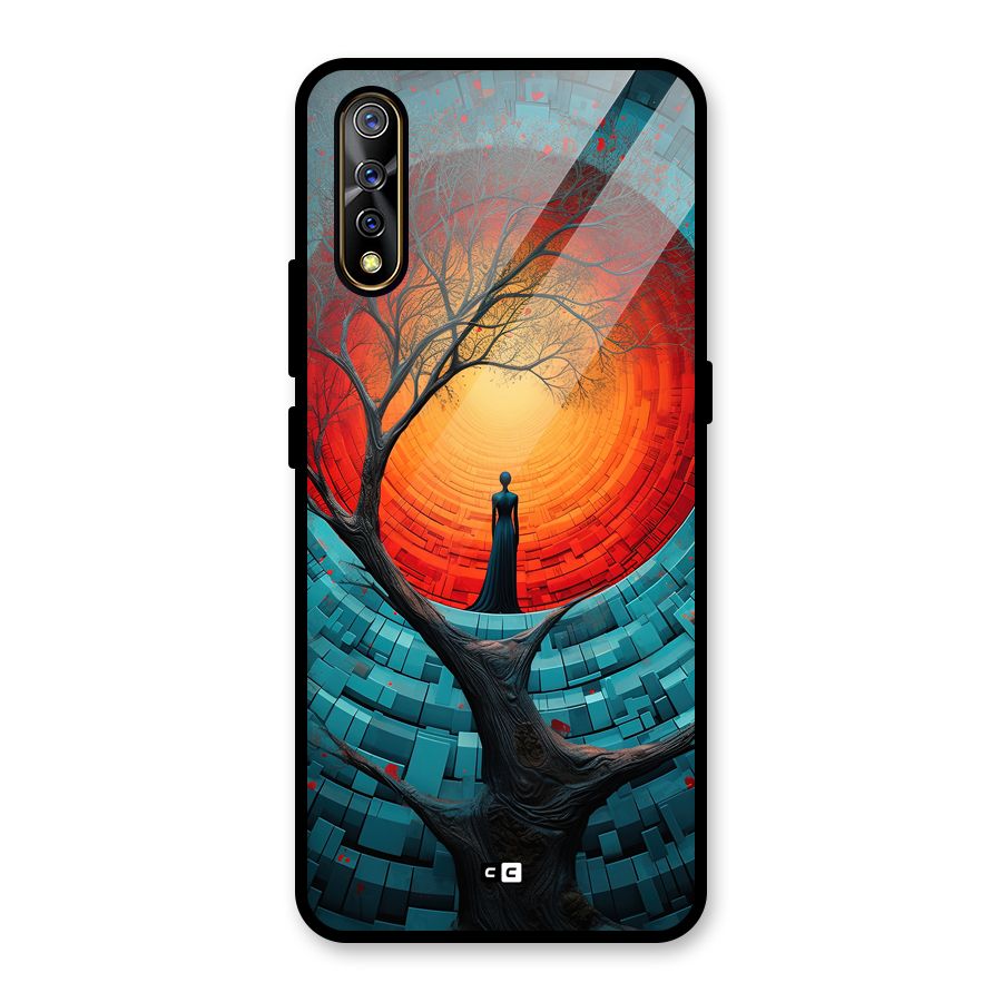 Life Tree Glass Back Case for Vivo S1