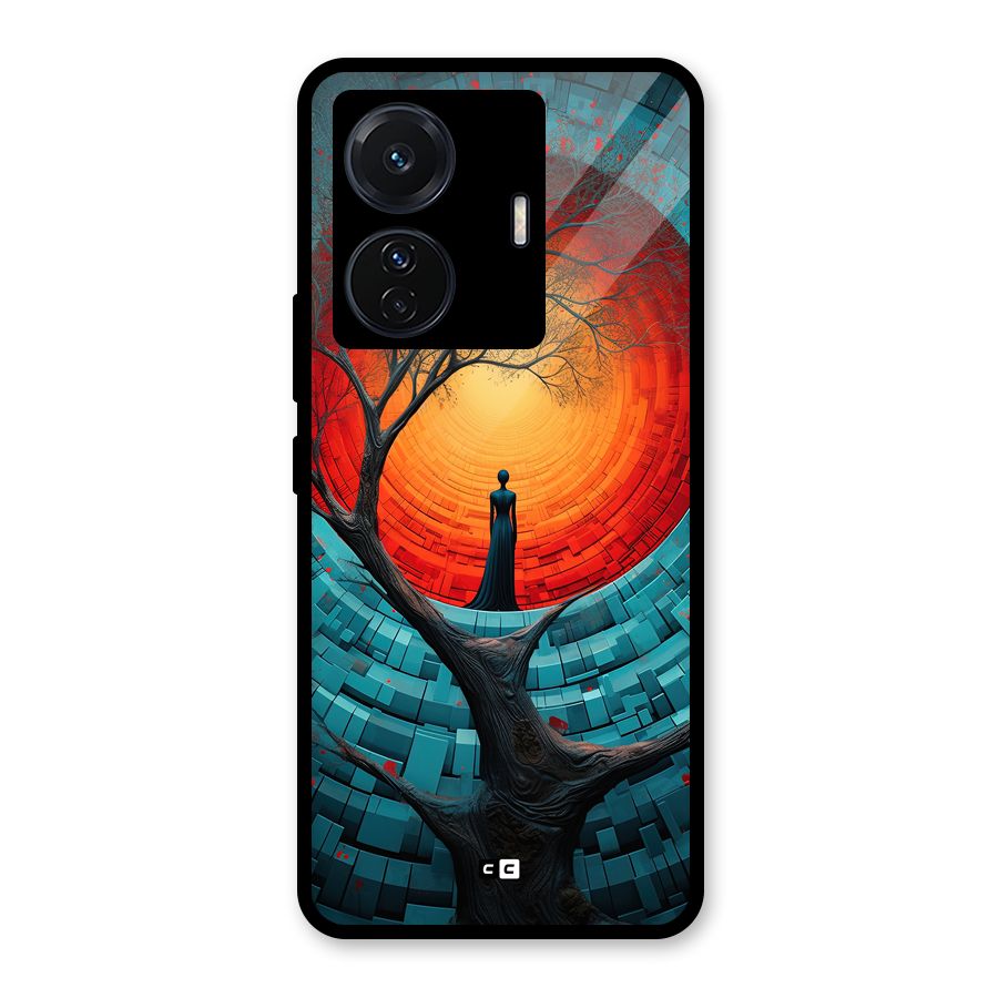Life Tree Glass Back Case for Vivo T1 Pro