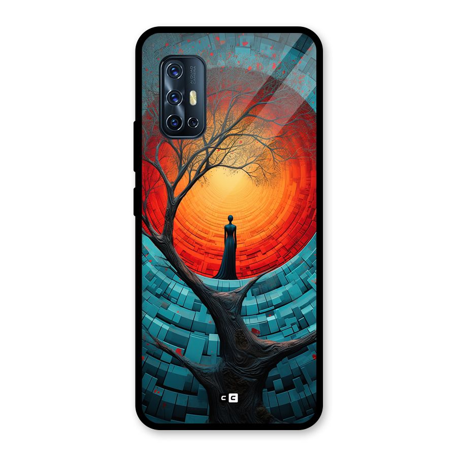 Life Tree Glass Back Case for Vivo V17