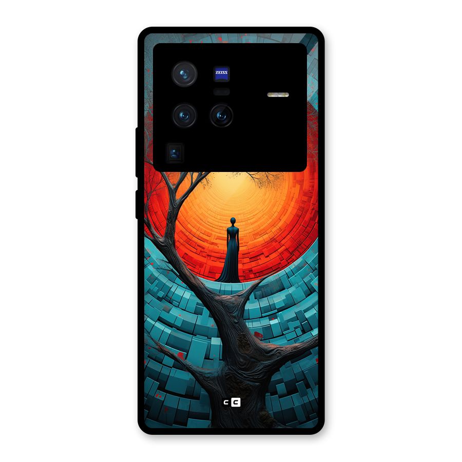 Life Tree Glass Back Case for Vivo X80 Pro
