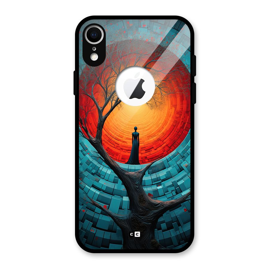 Life Tree Glass Back Case for iPhone XR Logo Cut