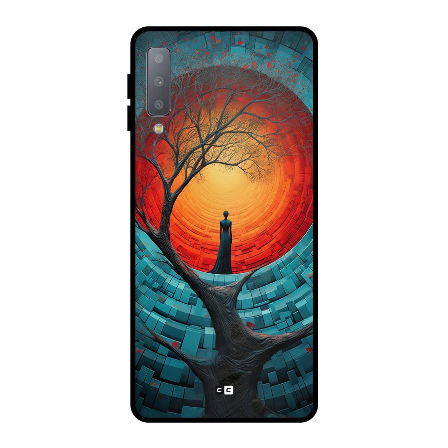 Life Tree Metal Back Case for Galaxy A7 (2018)