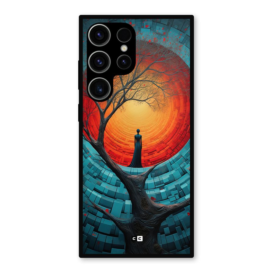 Life Tree Metal Back Case for Galaxy S23 Ultra