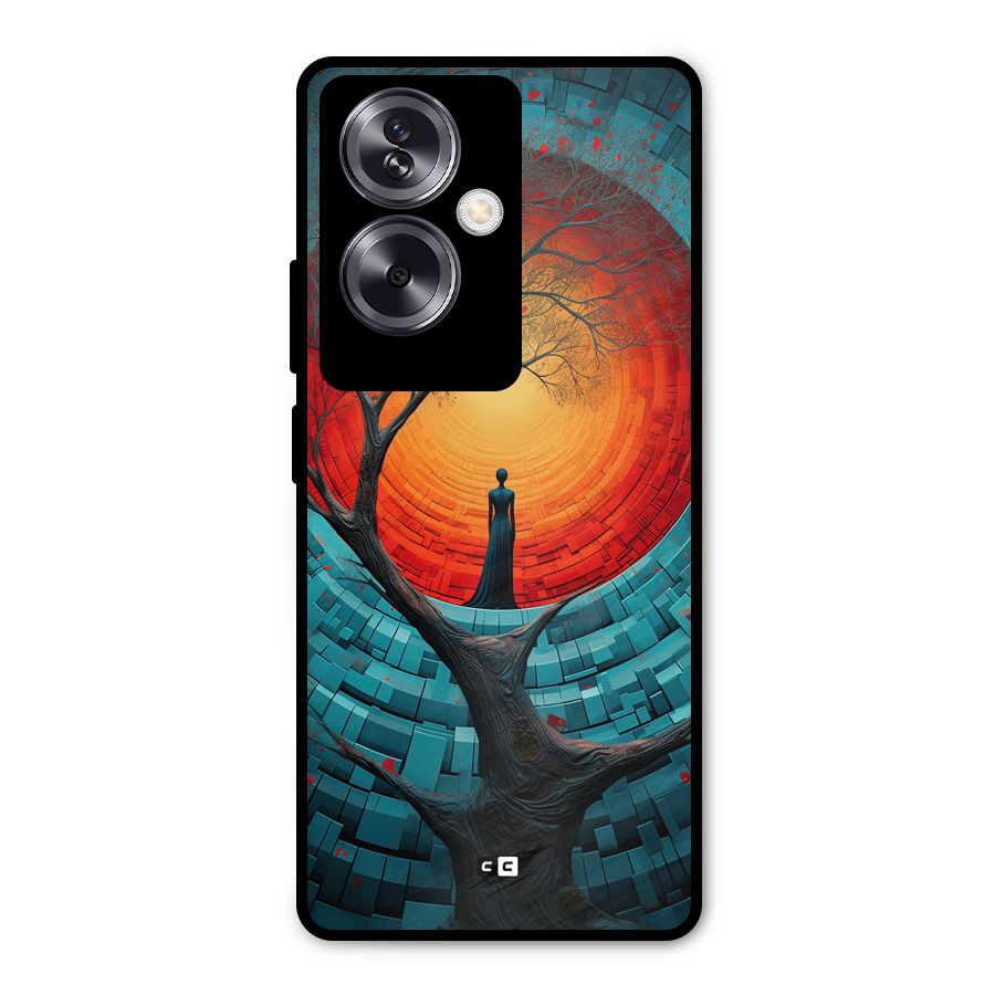 Life Tree Metal Back Case for Oppo A79 5G
